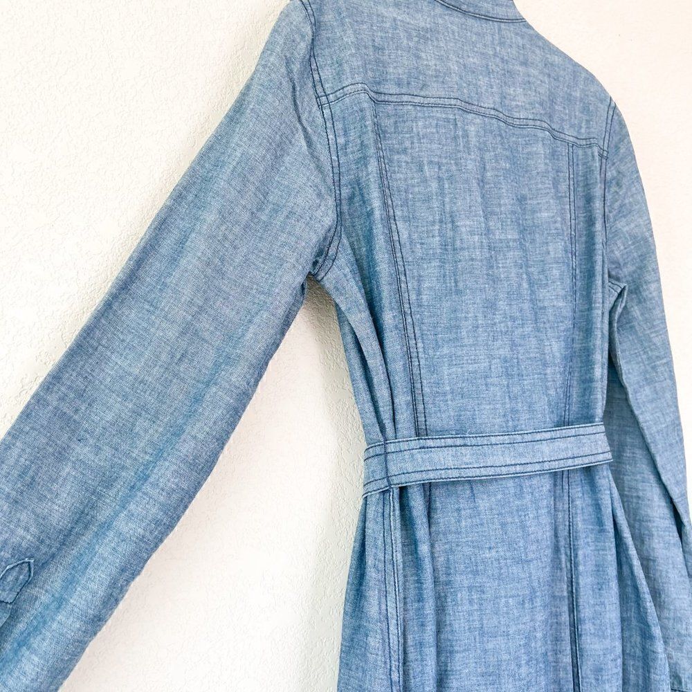 Tory Burch Chambray Shirt Dress, Size 2 - Picture 7 of 8